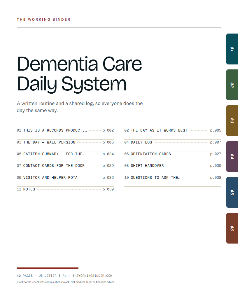 Dementia Care Daily System — Dementia Care Daily System